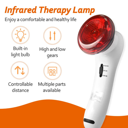 Portable Red Light Therapy Infrared Heating Wand, Handheld Heating Lamp, Provides Targeted Relie for Muscle Pain
